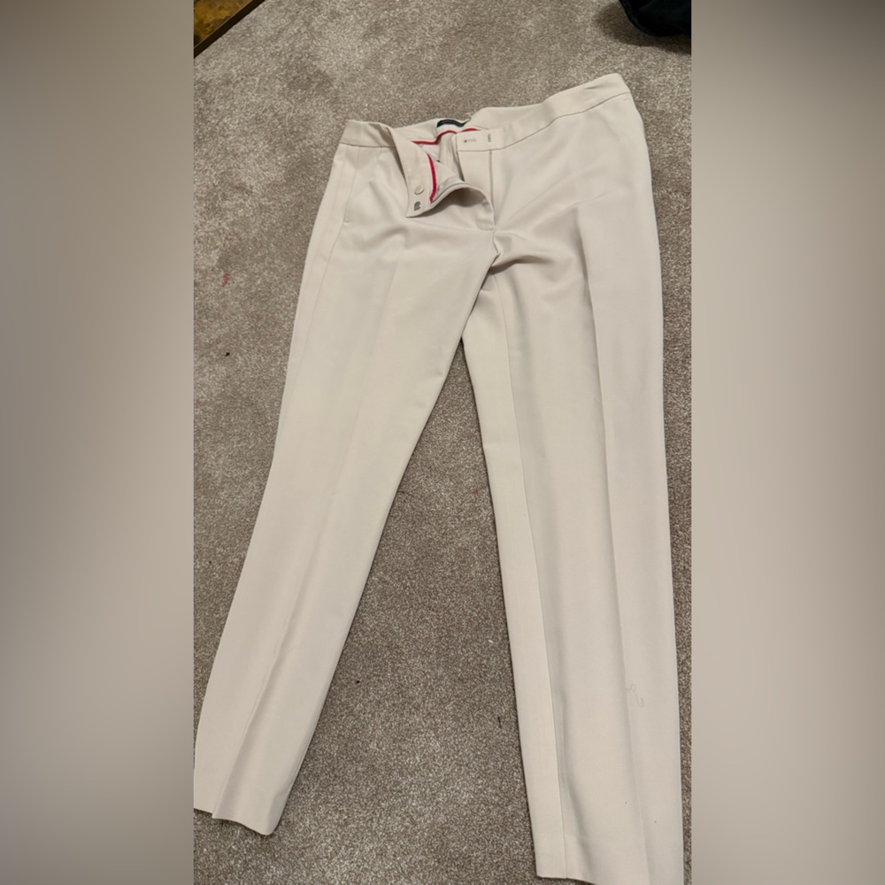 Tommy Hilfiger Cream Pants with Red Trim